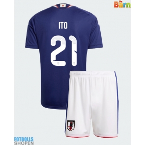 Billiga Japan Hiroki Ito #21 Hemmatröja Barn VM 2026 Kortärmad (+ Korta byxor)